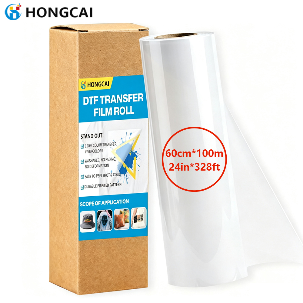 Commercial Printing On Fabric - DTF Transfer Film Rolls 24in×328ft Double-Sided