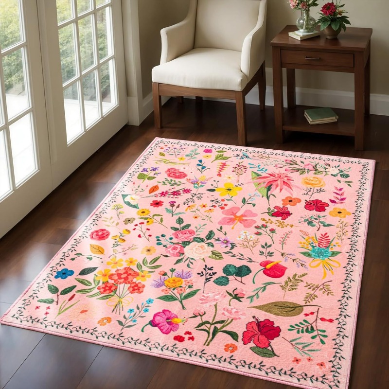Commercial Printing Options - Vibrant Botanical Floral Print Flannel Area
