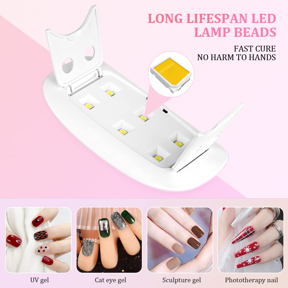 Portable 6 LED UV Nail Lamp 6W - Uv Led Lamp Printer ulasan dan harga