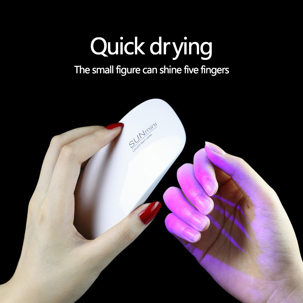 Portable 6 LED UV Nail Lamp 6W - Uv Led Lamp Printer ulasan dan harga