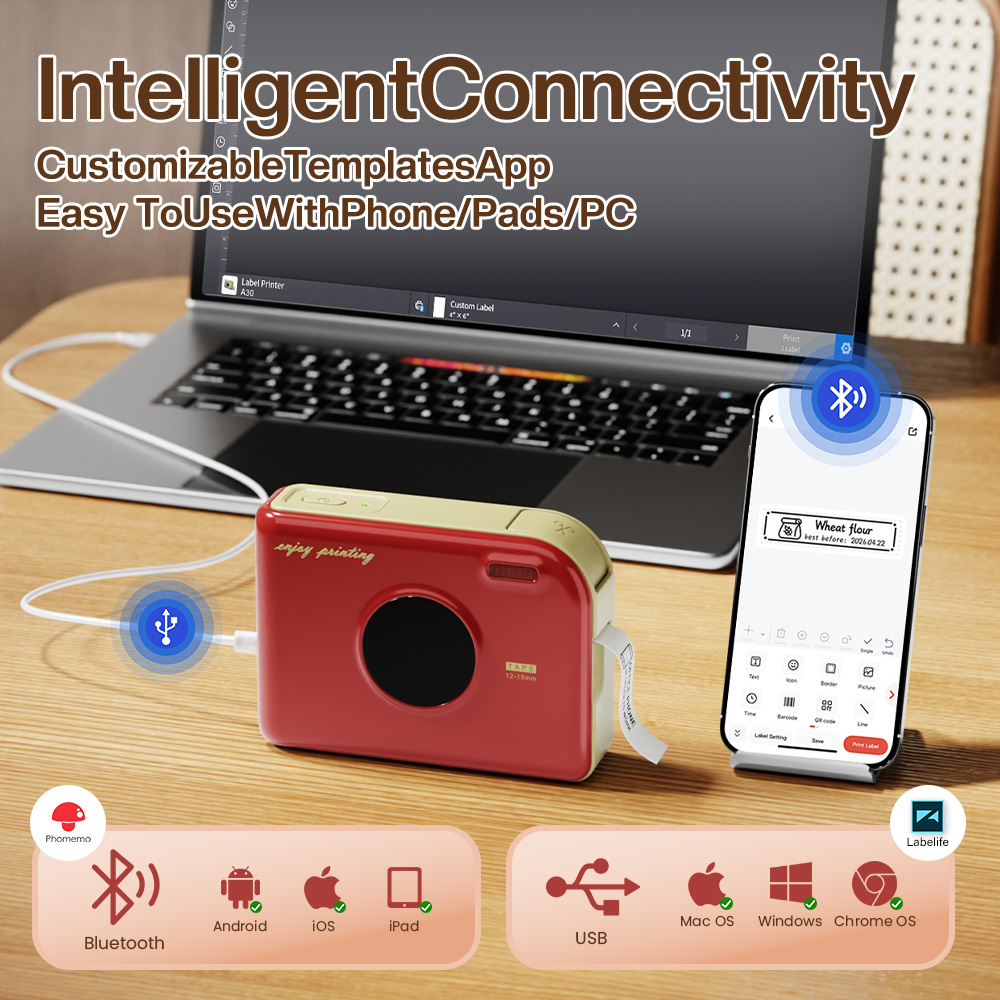 Phomemo A30 Label Printer Mini - Commercial Photo Printer ulasan dan harga