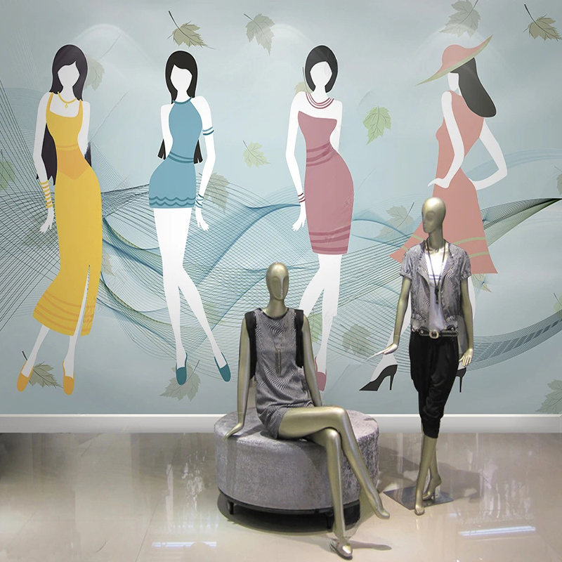 Custom Mural Modern fFresh Sho - Commercial Wallpaper Printing ulasan dan harga