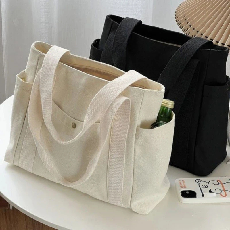 Large Capacity Canvas Tote Bag - Commercial Printing Books ulasan dan harga