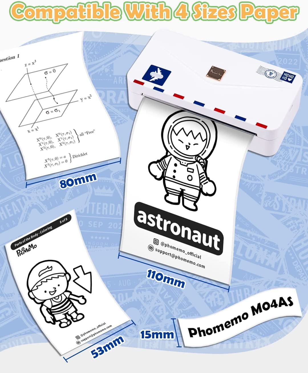 110mm Phomemo M04AS Portable P - Commercial Photo Printer ulasan dan harga