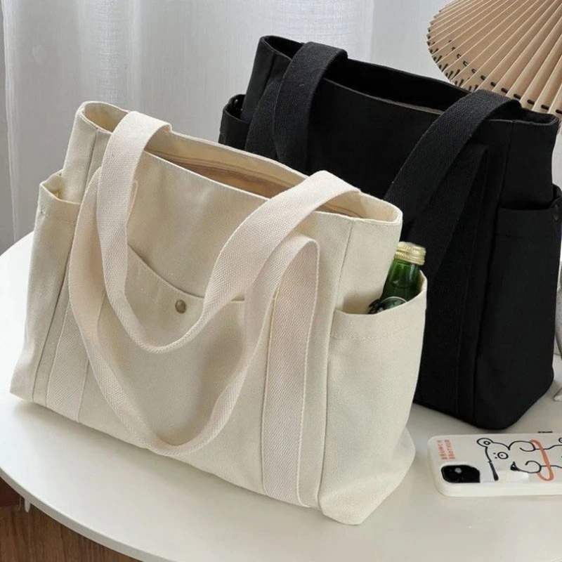 Large Capacity Canvas Tote Bag - Commercial Printing Books ulasan dan harga